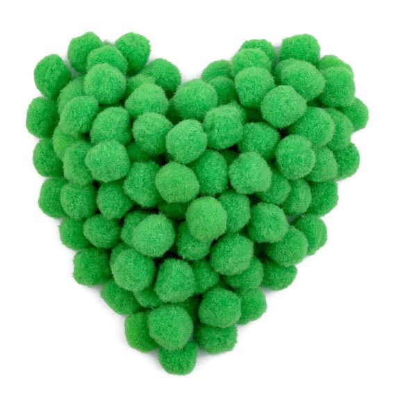 Pompones MORFEN verdes de 2,5 cm – Set de 150 piezas para manualidades