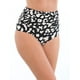 thumbnail image 2 of Bikini calzón pin up drapeado estampado negro, 2 of 4
