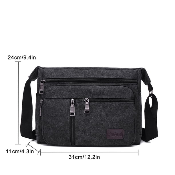 Upgrade Your Everyday Style with Our Men's Canvas Shoulder and Messenger Bag - Large Volume, Multi-layer Pocket Opening, Perfect for Tool Kit and Backpack Use