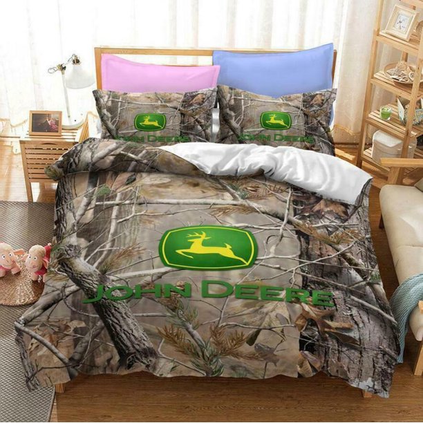 Kids Gifts Pickup Tractor Quilt Duvet Cover Set Children Bed Linen3-Piece Bedding Set