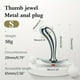 thumbnail image 3 of Metal Thumb Anal Plug Three Sizes Gem Base Design Anal Plug Male Sex, 3 of 3