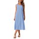 thumbnail image 2 of INSPIRE CHIC Vestidos sin mangas a cuadros para mujer, ajuste holgado casual, vestido midi de cuadros con bolsillos, atuendos de verano, talla S, azul oscuro, 2 of 6