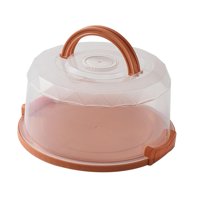 Magideal - Contenedor Para Magdalenas De 8 Pulgadas, Contenedor De Transporte Para Pasteles, Soporte Portátil Para Pasteles Para Platos De Verduras Para Fiestas Naranja
