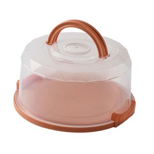 Magideal - Contenedor Para Magdalenas De 8 Pulgadas, Contenedor De Transporte Para Pasteles, Soporte Portátil Para Pasteles Para Platos De Verduras Para Fiestas Naranja