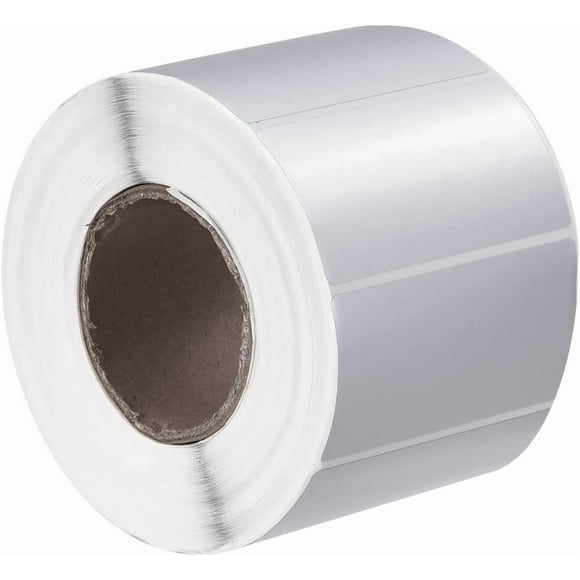 1000 Etiquetas Activo Fijo 50x40mm Plateadas