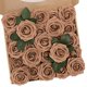 thumbnail image 1 of Flores artificiales N&T NIETING rosas marrones x25 con tallo de 18 cm, 1 of 5