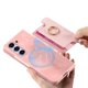 thumbnail image 1 of Funda Magnética Para Samsung Galaxy Z Flod 3 Con Billetera Y Anillo Protector Resistente Rosa, 1 of 6
