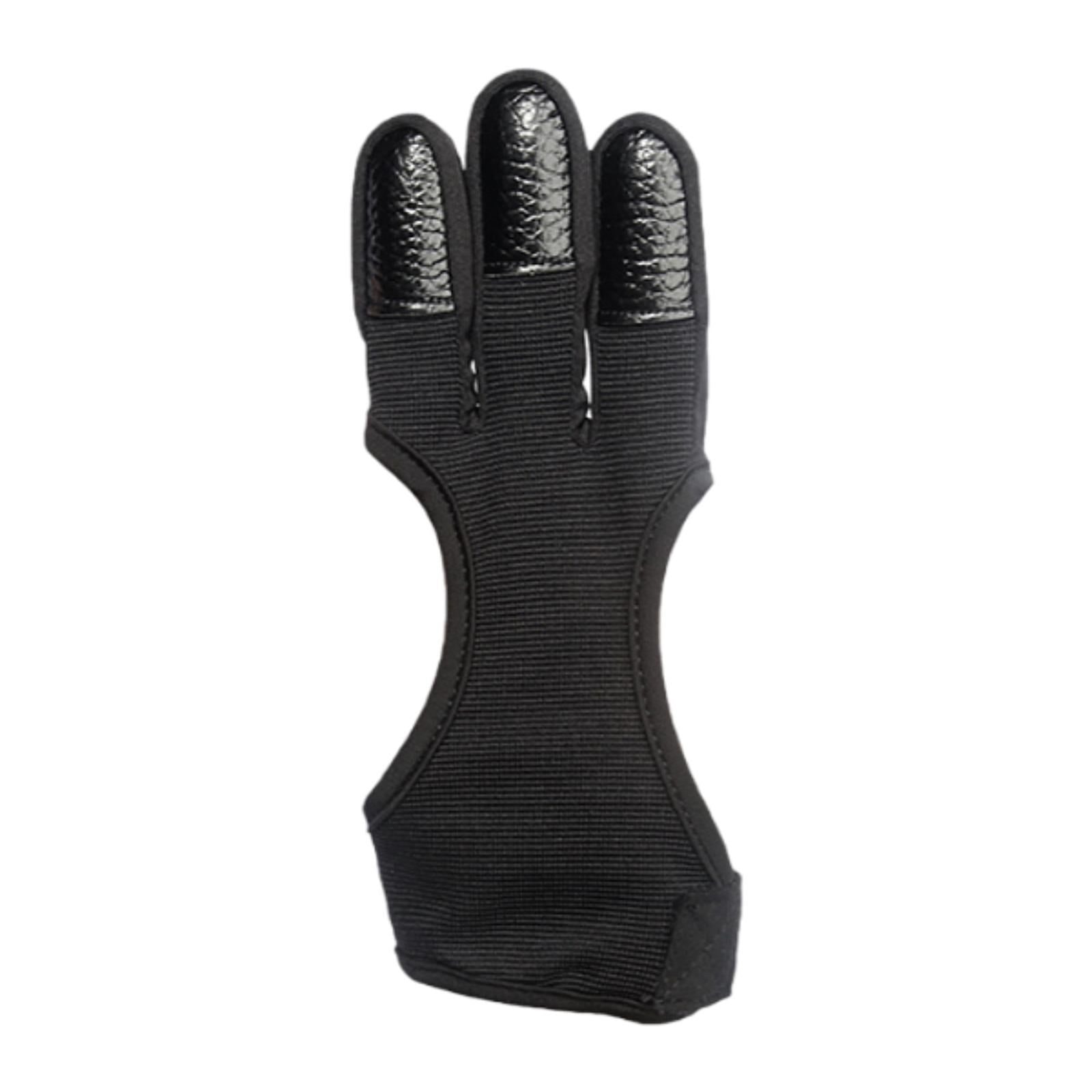 Ioensy - Guante De Tiro Con Arco De 3 Dedos, Protector De Dedos Para Práctica De Tiro Con Arco Principiante Adulto