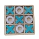 thumbnail image 2 of Juego De Mesa De Madera Tic TAC Toe, Juego De Mesa De Ajedrez Xoxo Hecho A Mano Para Viajes, Azul Y Blanco, 2 of 5
