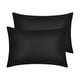thumbnail image 1 of REGALWOVEN Juego de 2 Fundas de Almohada de Satén para Cabello y Piel, Fundas de Almohada Refrescantes, Regalo para Mujeres y Hombres Negro Queen, 1 of 7