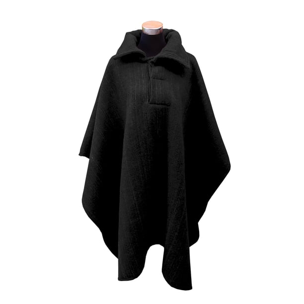 Poncho Lana Alpaca Unisex - Small - Negro