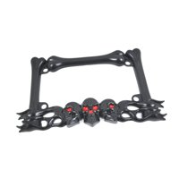 Ioensy - Marco Para Matrícula De Motocicleta Con Decoración De Calavera, Accesorio De Montaje Sencillo, 23 X 14 Cm