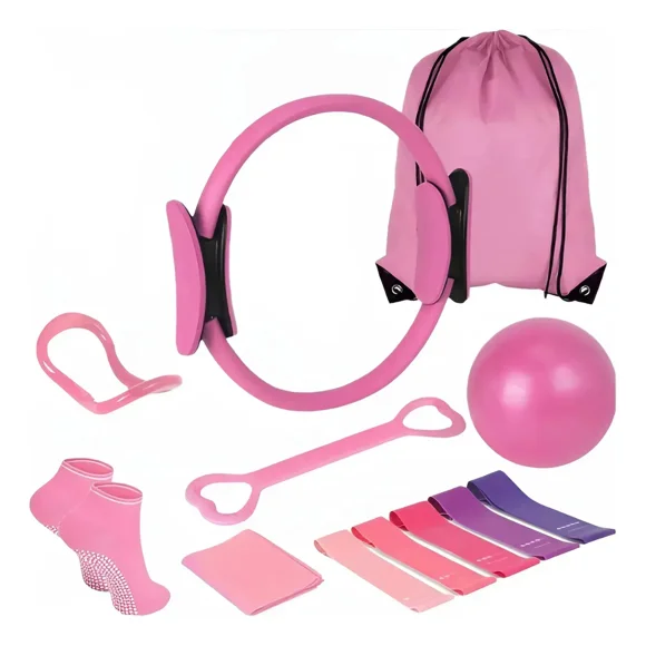 Set 13 Yoga Pilates Elasticas Ring Resistencia Power Bands