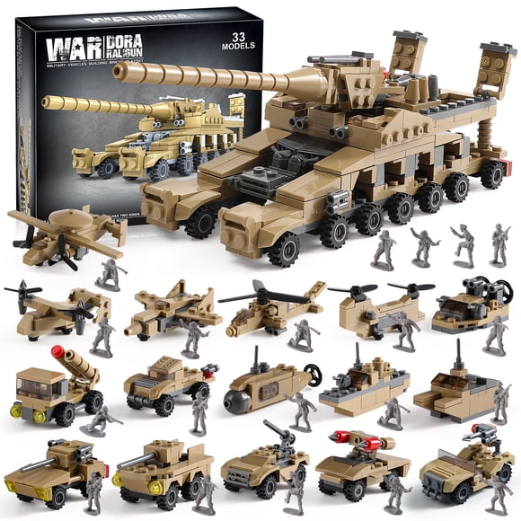 Set de construcción de juguete MISTBUY tanque militar de la Segunda Guerra Mundial, 33 modelos