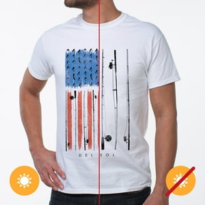 Delsol - Camiseta Clásica Para Hombre - Fly-White Americano De Para Hombre - Camiseta (Xl)