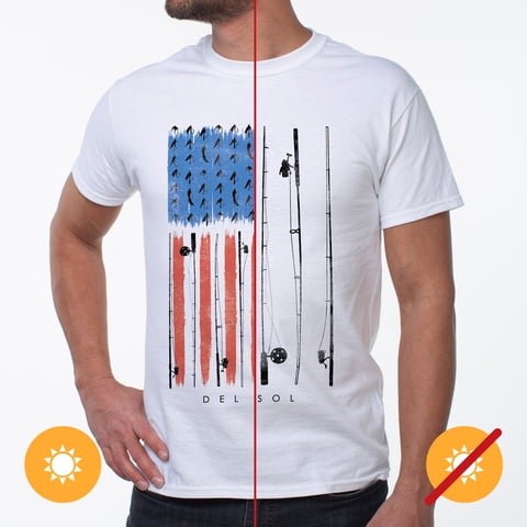 Delsol - Camiseta Clásica Para - Fly-White Americano De Para - Camiseta (Xl)