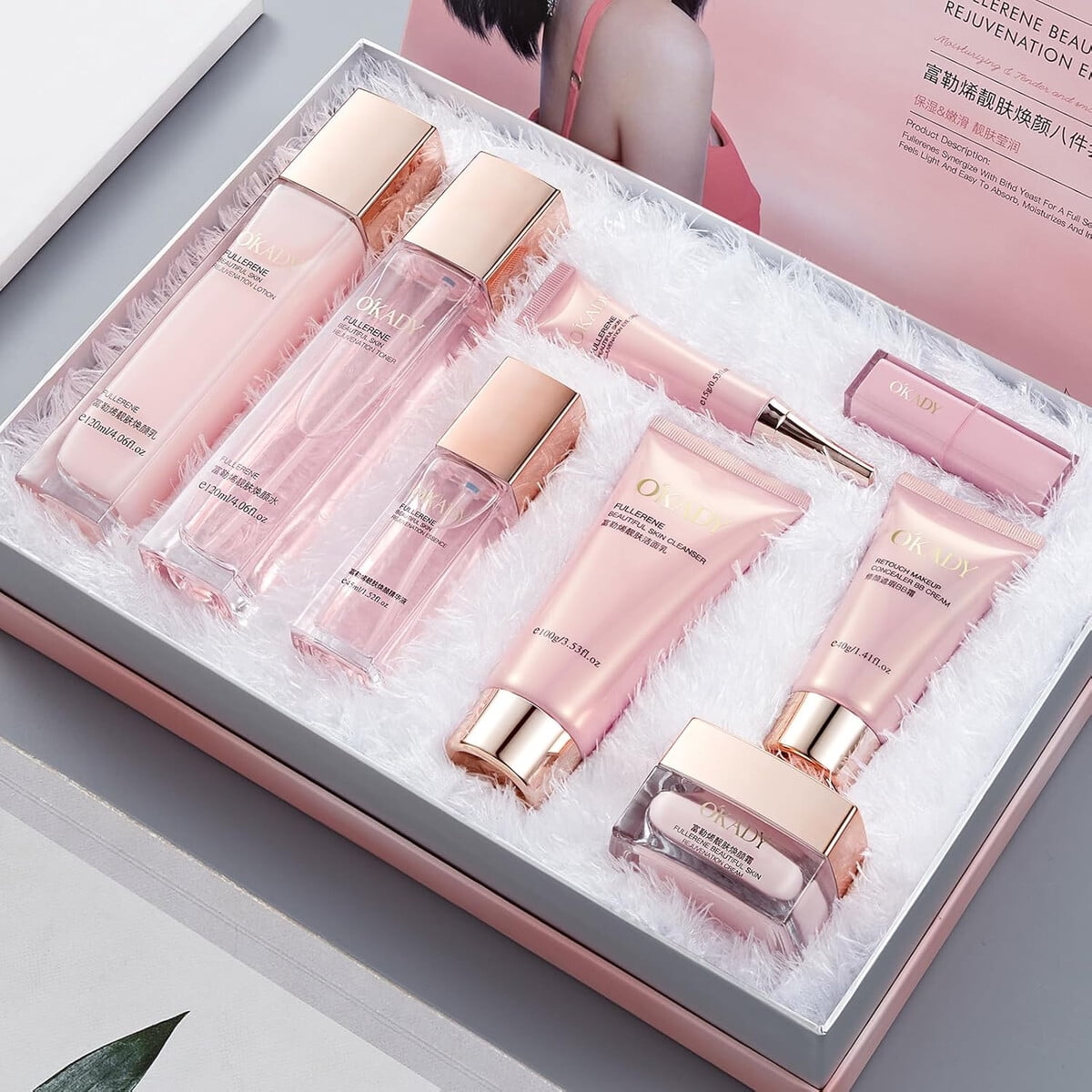 Set Skincare Okady 8 En 1 Antioxidante Regalo Completo