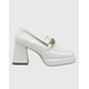 thumbnail image 4 of Zapato para mujer con taco y cadena Blanco, 4 of 4