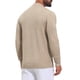 thumbnail image 3 of Suéter de cuello alto simulado acanalado para hombre, suéter informal de manga larga XL beige, 3 of 6
