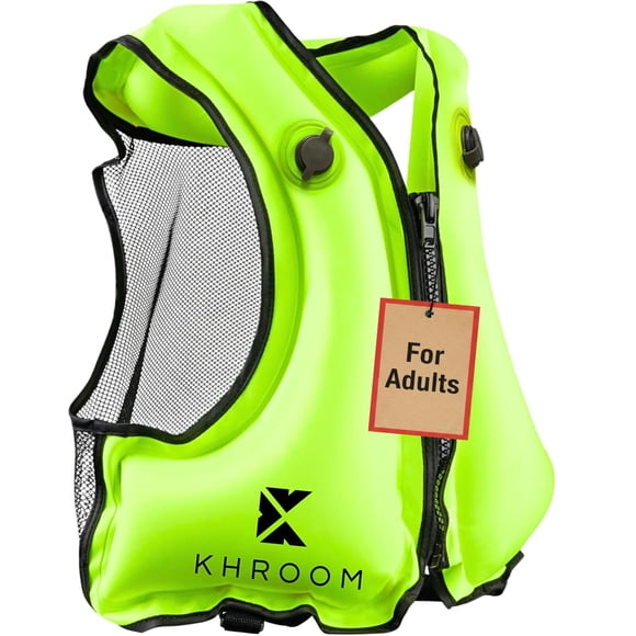 Chaleco de snorkel inflable Khroom V2 2026 para adultos, amarillo