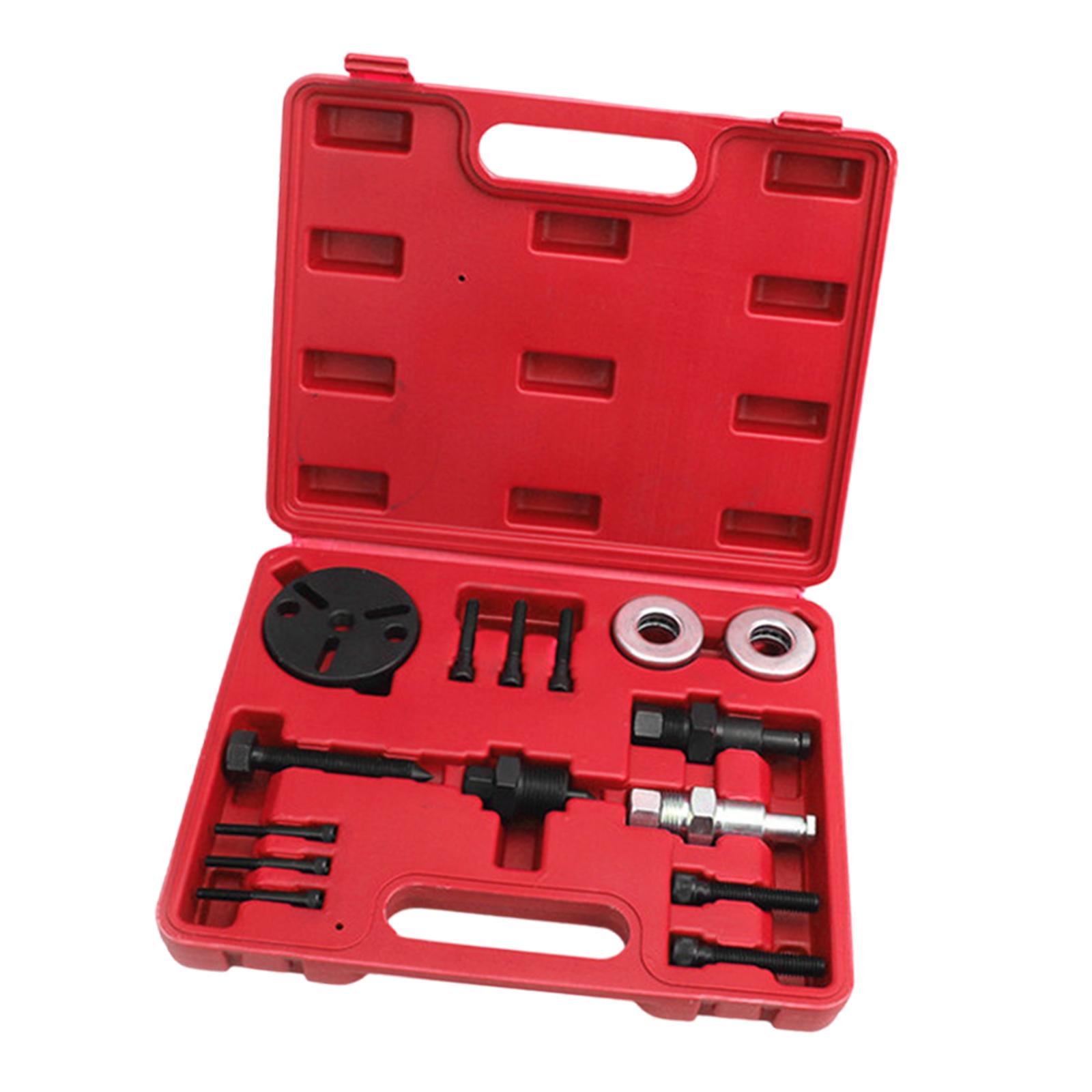 Magideal - Herramienta De Extracción De Embrague De Compresor De Aire, Herramienta De Instalación Y Extracción De Embrague, Extractor De Embrague De Aire Acondic Rojo