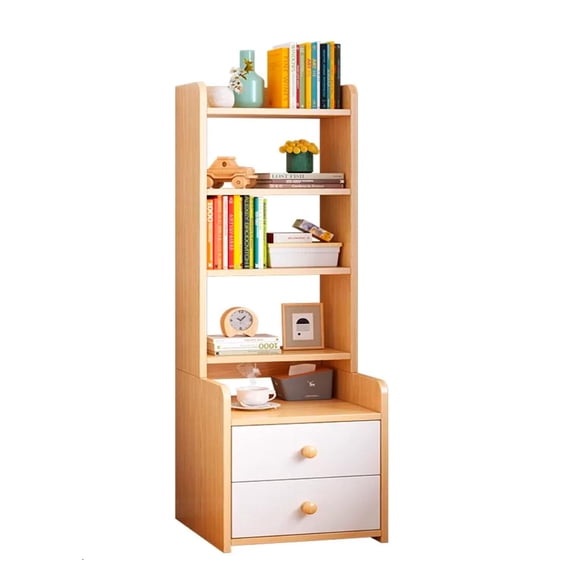 Velador Mueble Organizador Con Repisas Cajones Madera Dormitorio