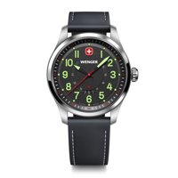 Reloj Terragraph 43 Mm Correa Cuero Negro Wenger