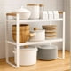 thumbnail image 2 of Repisa Organizador Cocina Acero Madera 2 Niveles 54cm Ancho Blanco, 2 of 5