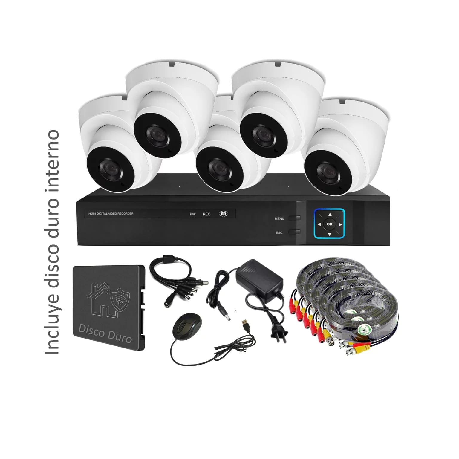 Vipa - Kit 5 Cámaras De Interior Con Disco Duro I50ldd