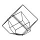 thumbnail image 1 of 2 Unids Metal Abstracto Figurilla Geométrica Casa Estatuas Adornos Negro, 1 of 5