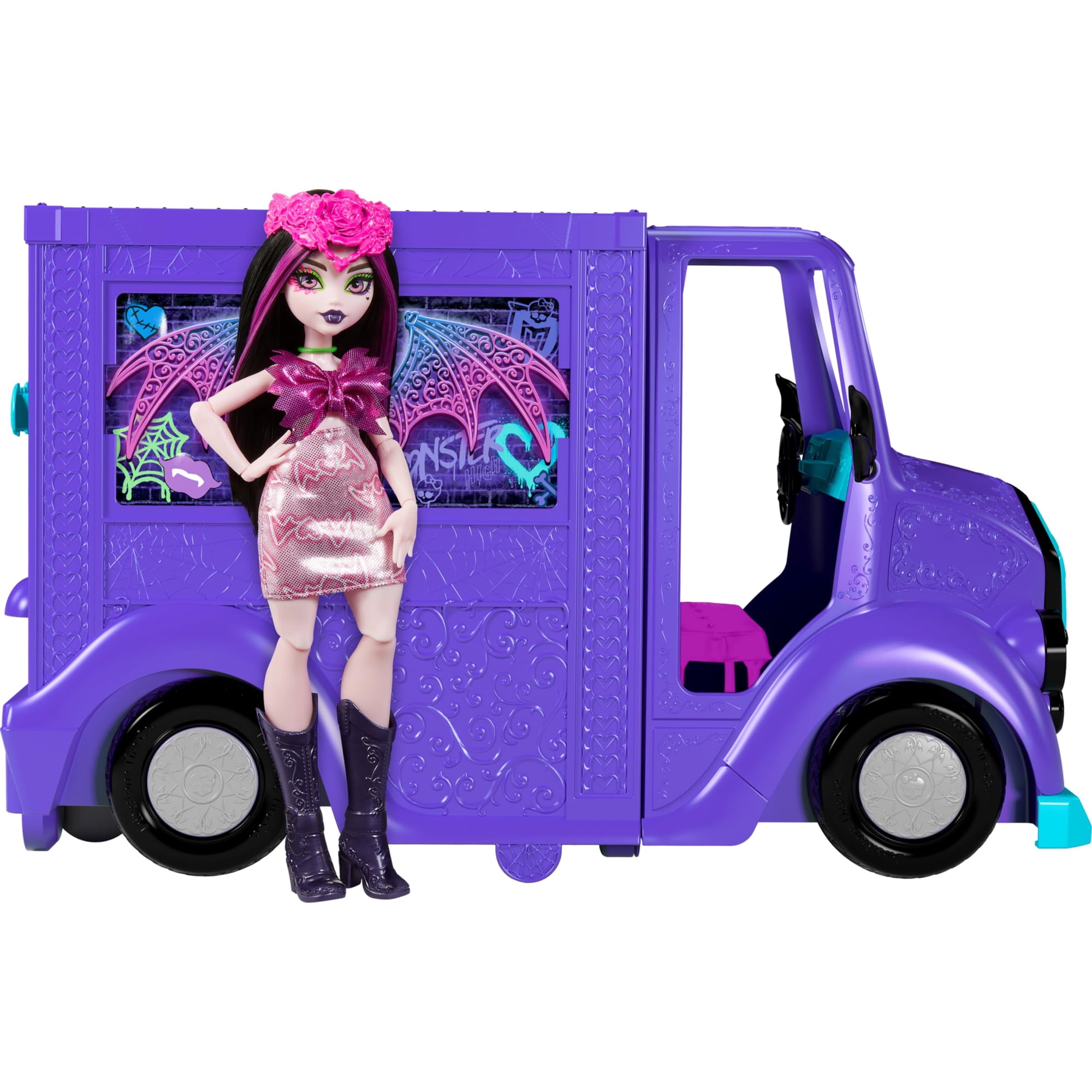 Muñeca Draculaura De Playset Monster High Y Fantástico Camión De Comida