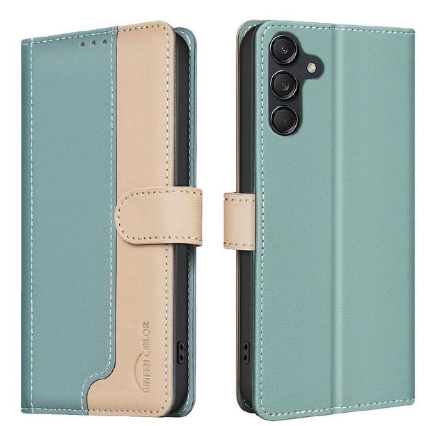 Funda Cartera con Bloqueo RFID para Samsung Galaxy A26 5G con Ranuras y Soporte Verde