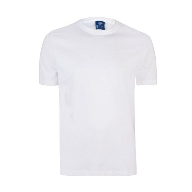 Polera 100% Algodón Manga Corta Hombre Blanco Talla L