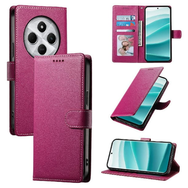 Funda para FOXDOCK Xiaomi Redmi 14C 4G– Cuero Premium, 3 ranuras para tarjetas, Protección contra impactos