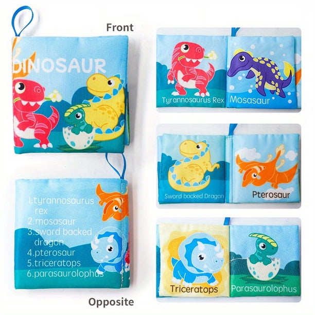 The First Soft Cloth Book For Baby That Makes Rustling Sound When Rubbed, Featuring Animals, Dinosaurs, Food, Transportation, Space, And Ocean Series