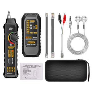 Bothyi - Probador De Cable De Red Herramienta De Red Rj45 + Buscador De Línea Rj11 Para Gato Óptico Negro