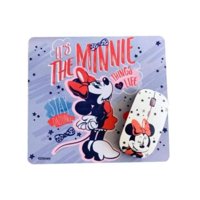 Disney - Kit Mouse Inalambrico Usb 3B Y Mousepad Minnie Mouse