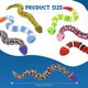 thumbnail image 2 of Figura de serpiente de juguete gigante, serpiente impresa en 3D de 106 cm con dientes brillantes, 2 of 7