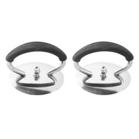 Bothyi - 2X Tapa De Olla Universal Mango De Sujeción De Metal De Repuesto Para Tapas De Teteras Negro