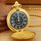thumbnail image 4 of Reloj de Bolsillo Realpoo 46 mm Dorado con Diseño Floral y Cadena de Cuarzo, 4 of 7