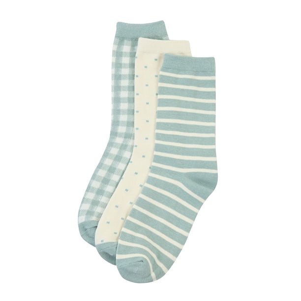 Calcetines Mujer Tripack Largos Mix Celeste Corona