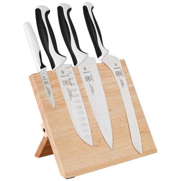 Set de cuchillos Mercer Culinary 5 piezas, madera de caucho blanco