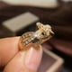 thumbnail image 2 of 18K Gold Plated Character Line Winding Alloy Ring Inlaid Shiny Zircon For Women Daily Casual Accessories Engagement Party Jewelry, 2 of 2