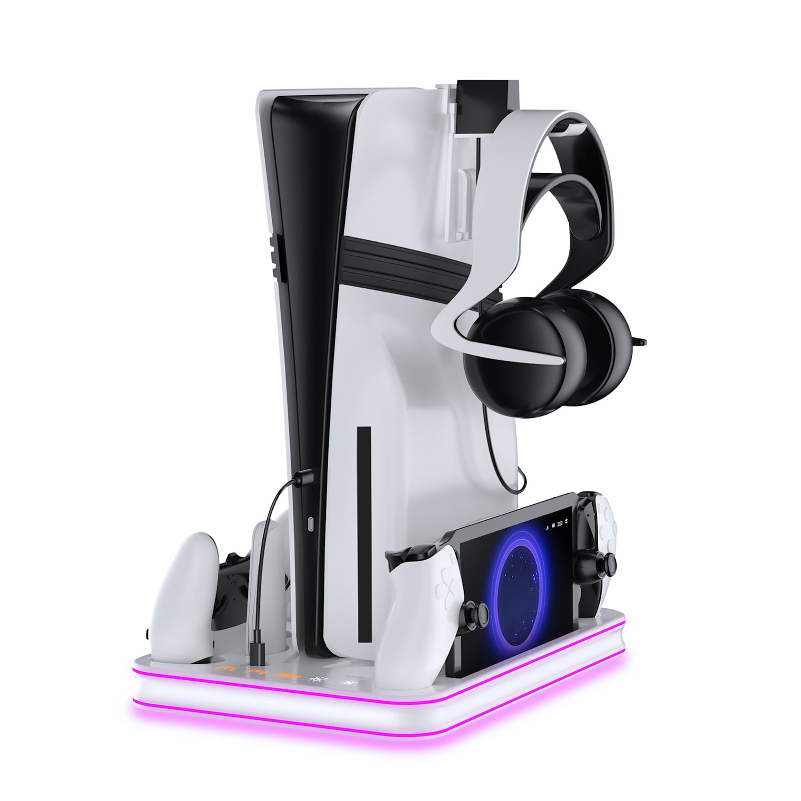 Soporte De Enfriamiento Y Estación De Carga Aaronmei Ps5 Blanco