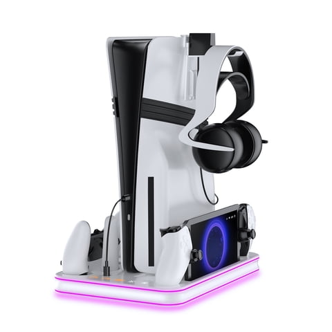 Soporte De Enfriamiento Y Estación De Carga Aaronmei Ps5 Blanco