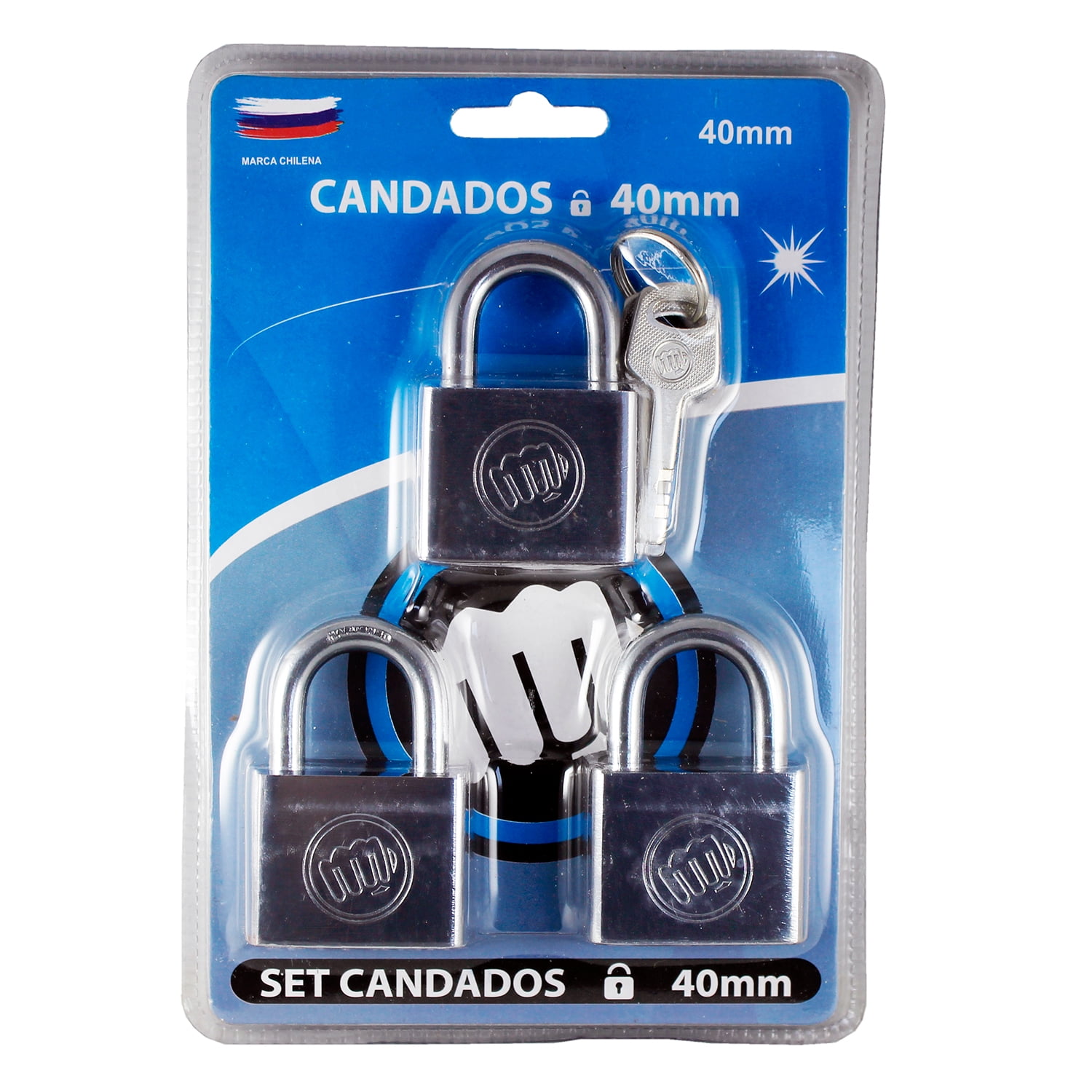 Power Force - Set Candados 40 Mm X 3