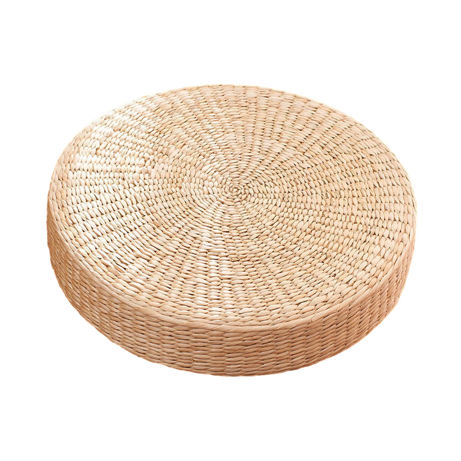 Ioensy - Cojín De Paja Para Meditación, Puf Para Suelo, Cojín Para Yoga, Oración, Decoración Del Hogar, 10Cm X 30Cm