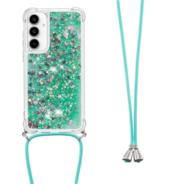 Funda FOXDOCK para Samsung Galaxy A36 con Cuerda Ajustable, Brillo Líquido, Protección Antigolpes y Lente – Ideal para Regalo