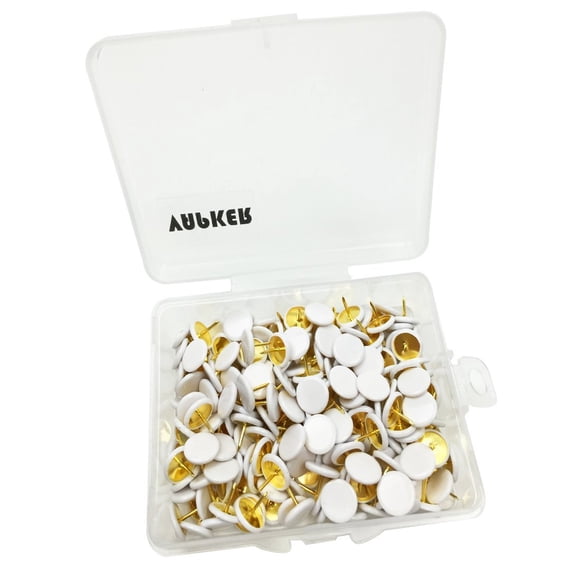 Chinchetas VAPKER 200 PCS Cabeza Redonda de Plástico Blanco
