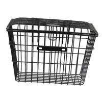 Ioensy - Cesta De Bicicleta Trasera De Alambre De Metal Fácil Instalación Para La Mayoría De Los Portabicicletas Traseros